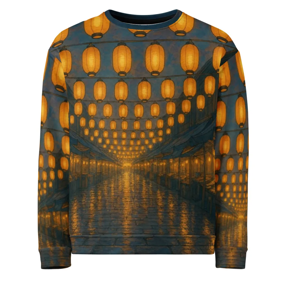 All-over sweatshirt printed with Dusk Market in the Twelve Colours hand