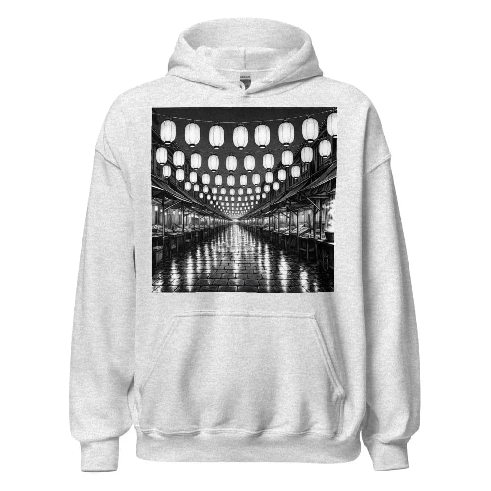 Printed hoodie, Dusk Market, Screentone