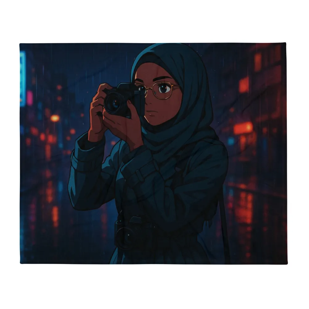 Fleece blanket, Terrace of Bells, Wet Street