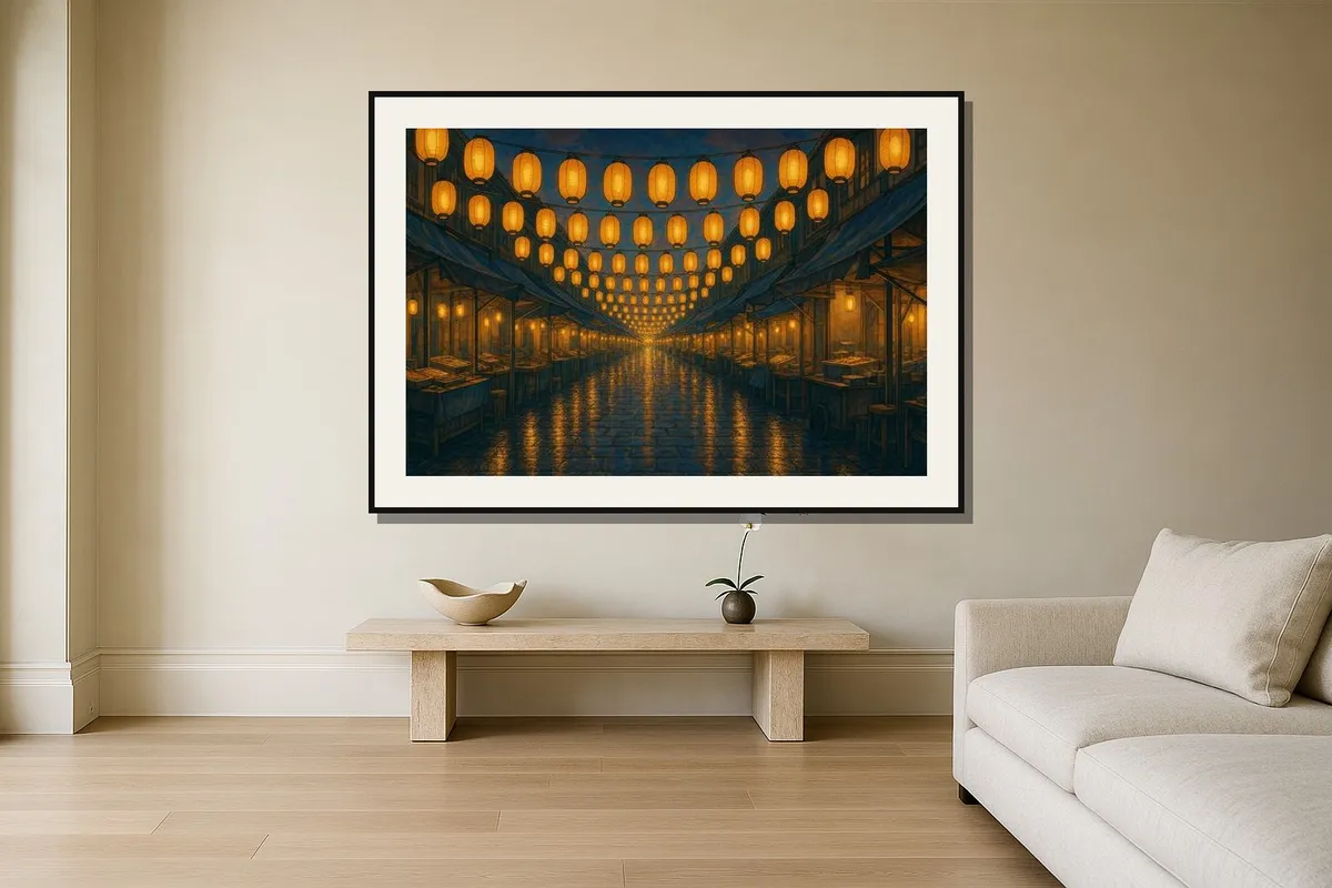 Hahnemühle print, Dusk Market, Twelve Colours