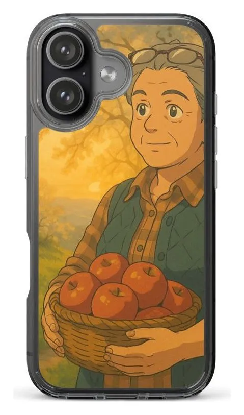 Phone case printed with the orchard observatory in the cel90s hand