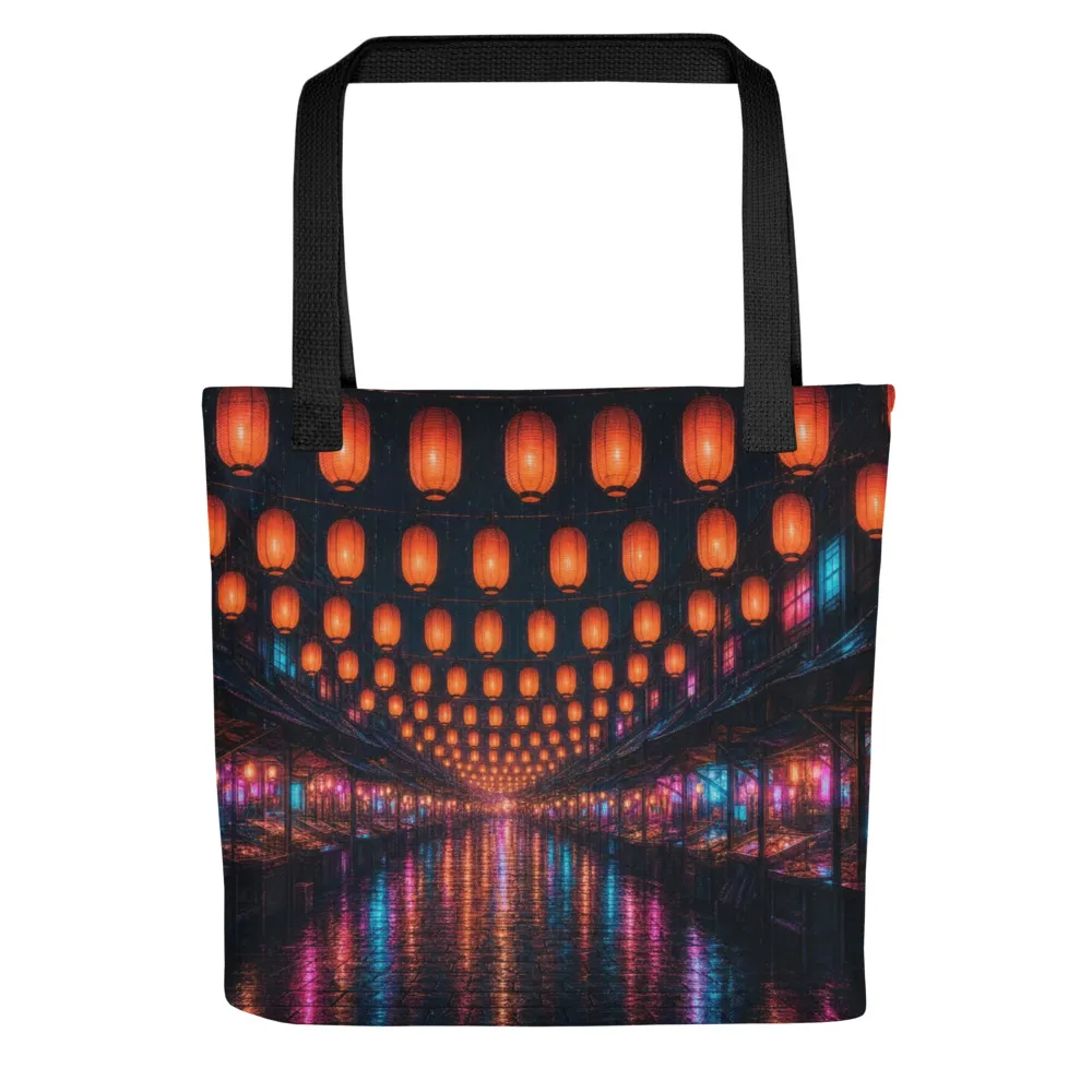 Tote bag, Dusk Market, Wet Street