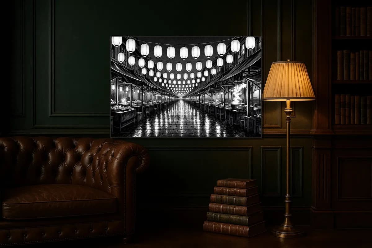 Stretched canvas printed in the Screentone hand
