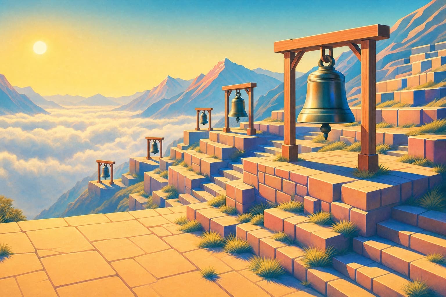 Terrace of Bells in the Airbrush hand