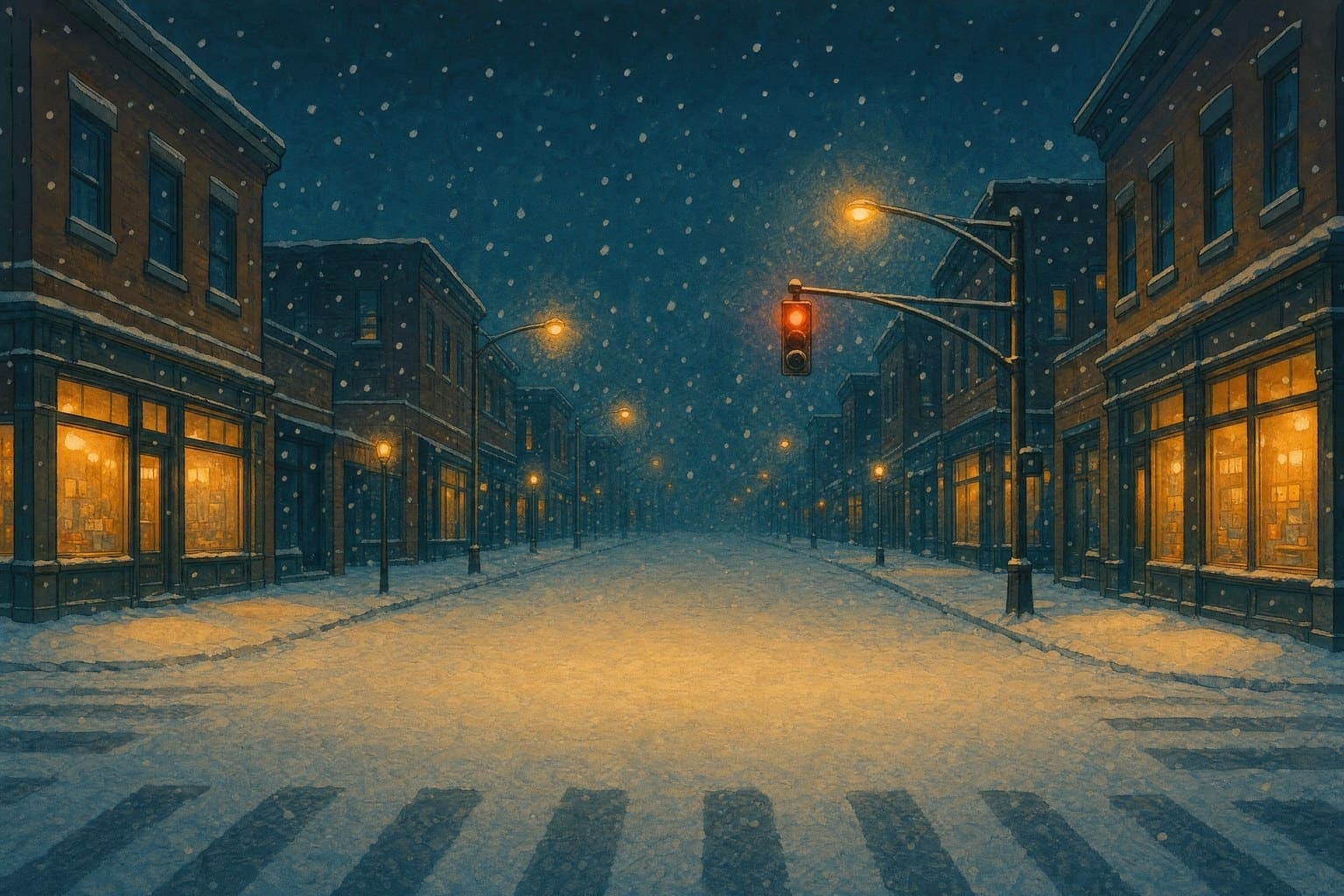 First Snow Crossing in the Twelve Colours hand