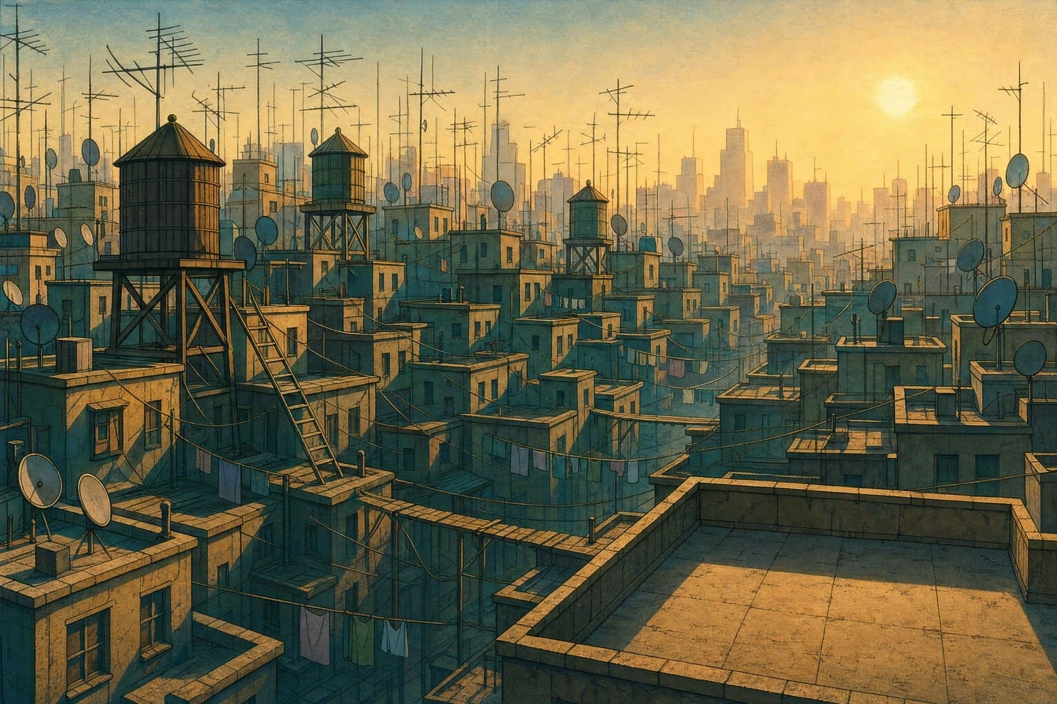 Rooftop Walk in the Twelve Colours hand