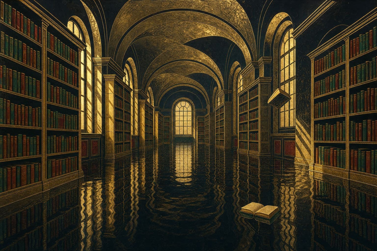 Drowned Library in the Gilt Night hand