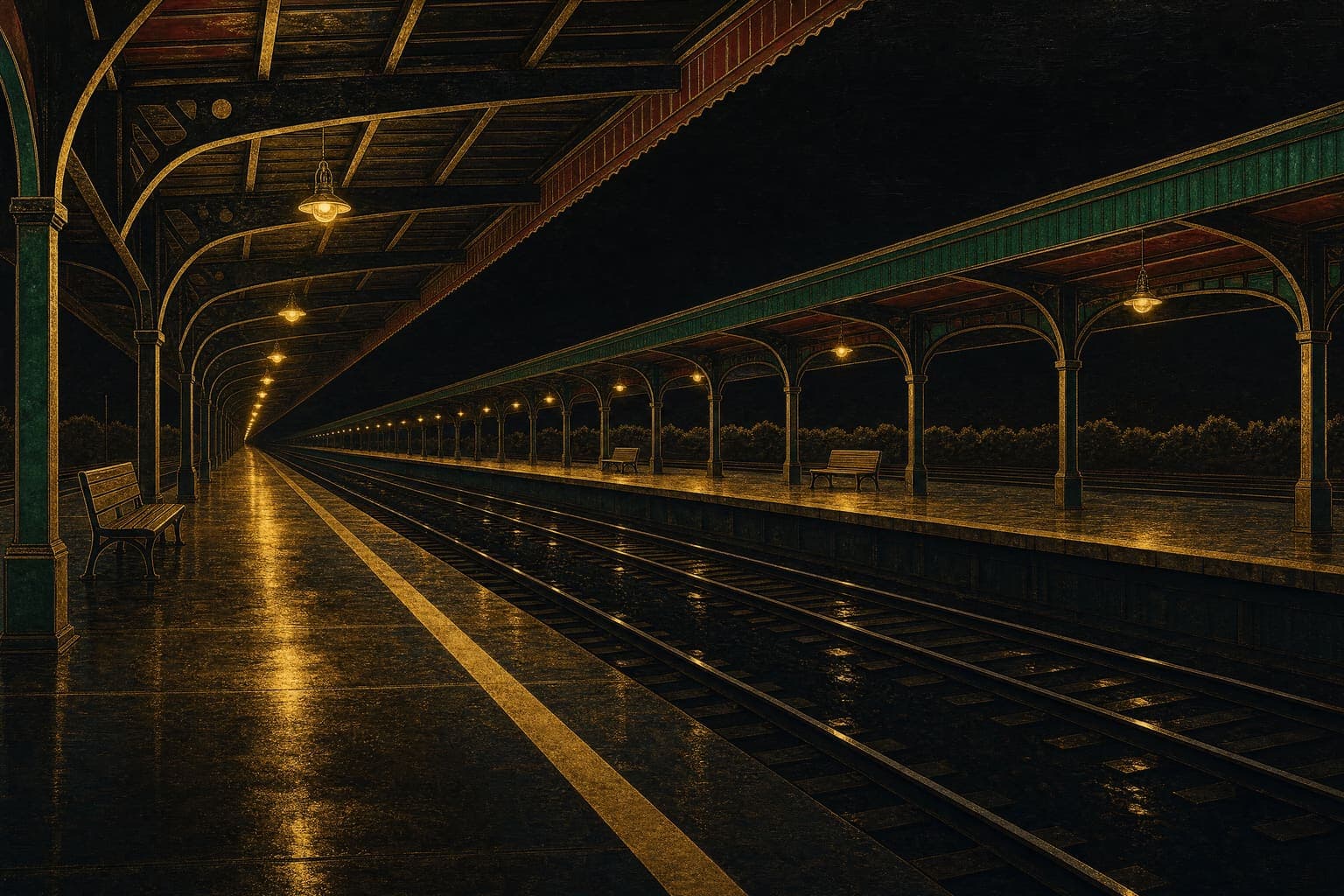 Long Platform, drawn in the Gilt Night hand