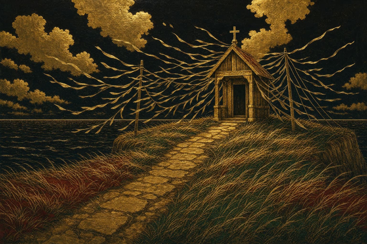 Headland Shrine in the Gilt Night hand