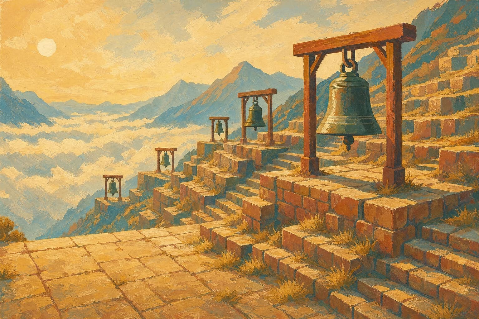 Terrace of Bells — Poster Paint