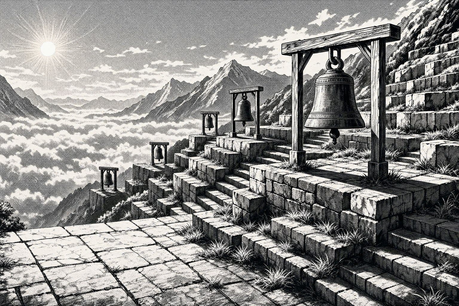 Terrace of Bells in the Screentone hand