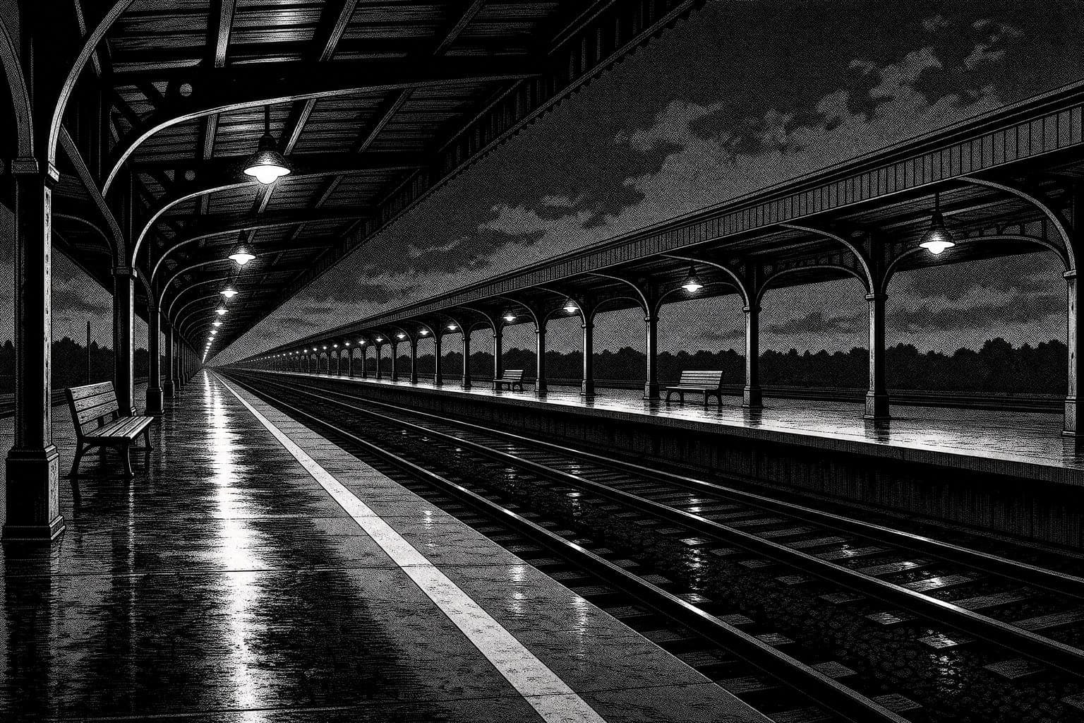 Long Platform in the Screentone hand