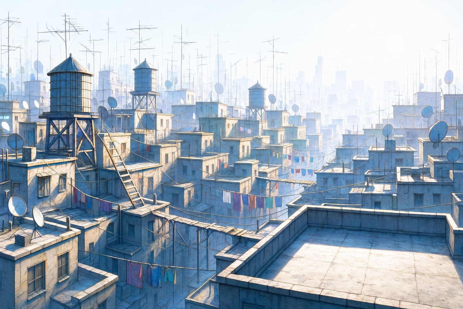 Rooftop Walk in the Rim Light hand