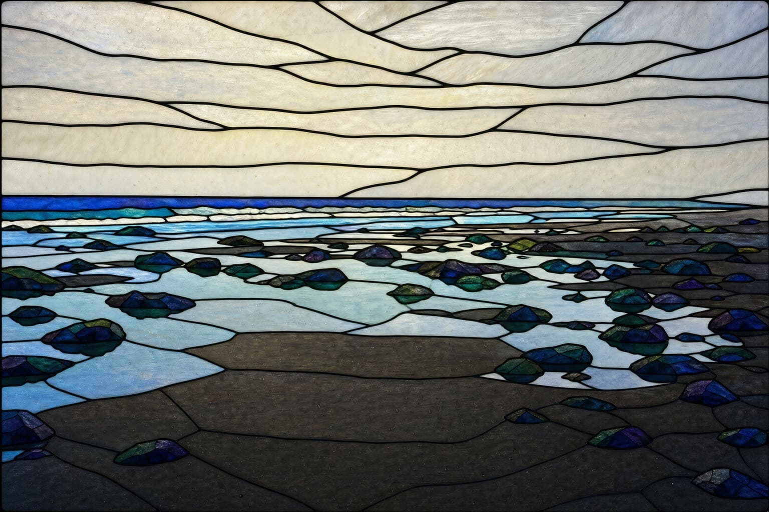 Saltglass in the Leaded Glass hand