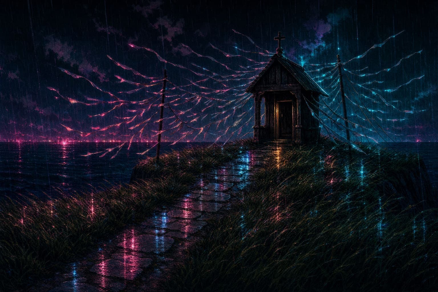 Headland Shrine in the Wet Street hand
