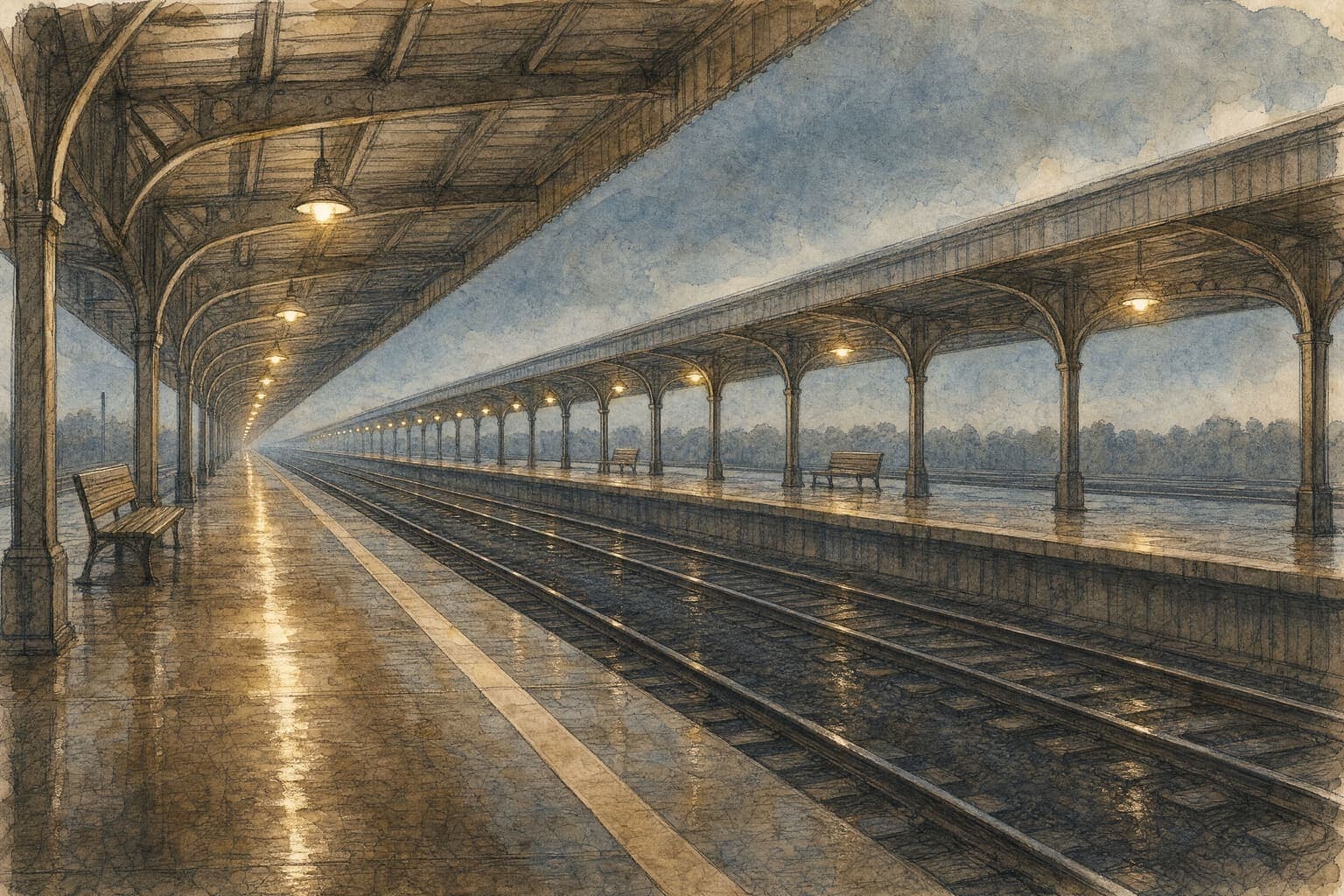 Long Platform — Pencil And Tea
