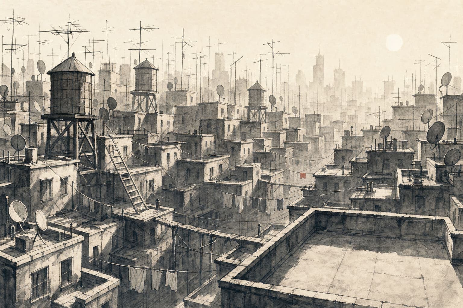 Rooftop Walk — Single Brush