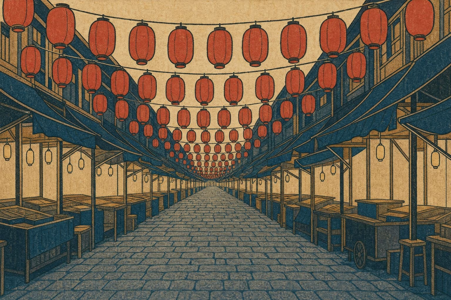 Dusk Market in the Key Line hand
