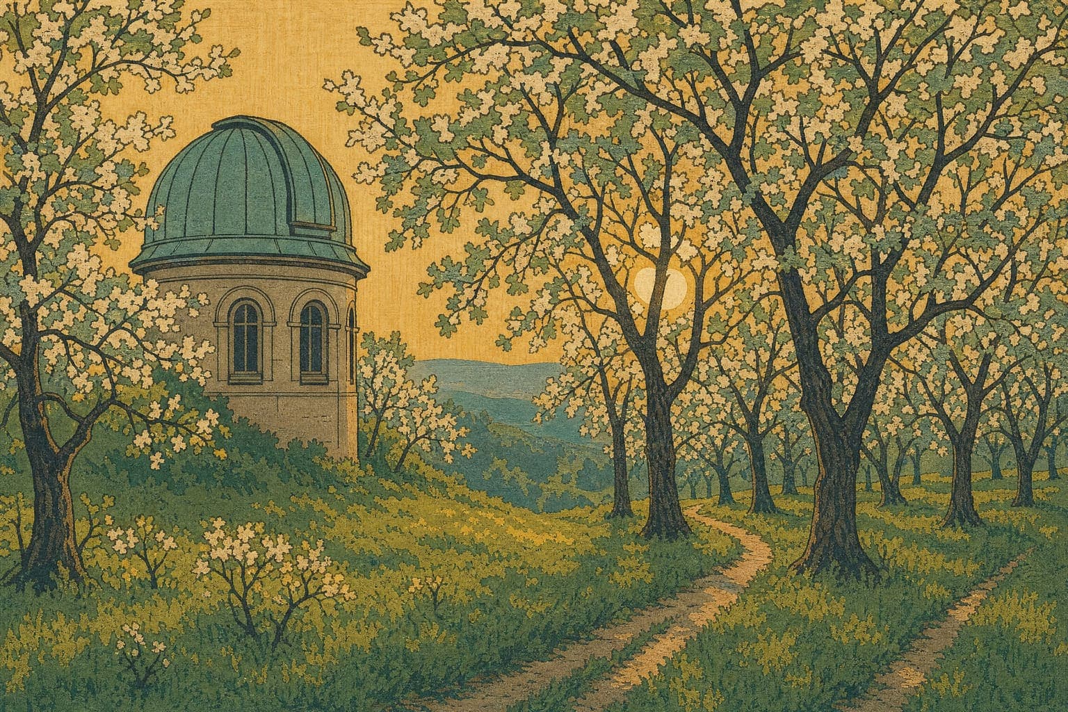 Telescope Orchard in the Key Line hand