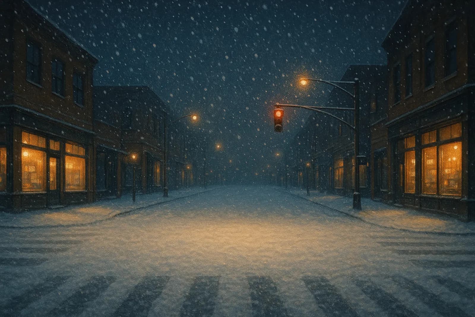 First Snow Crossing — cinematic