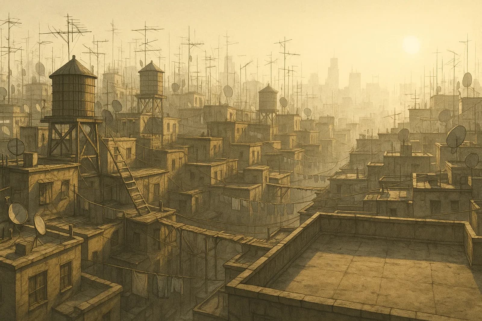 Rooftop Walk — cinematic