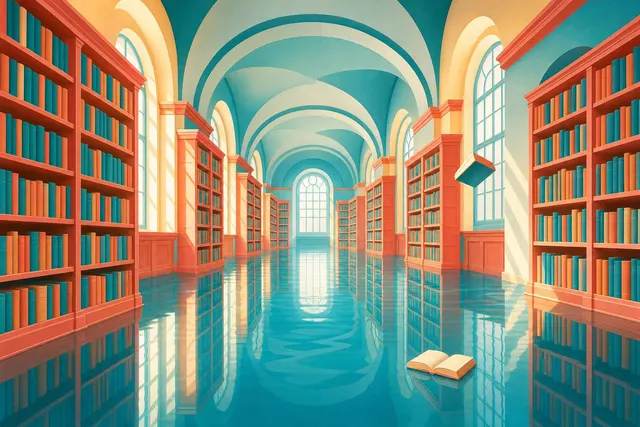 Drowned Library, drawn in the Airbrush hand
