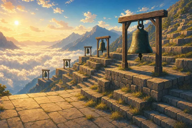 Terrace of Bells, drawn in the Deep Light hand